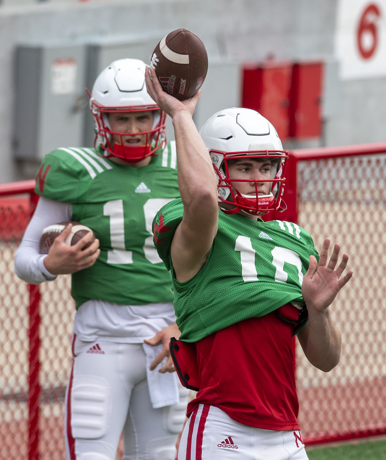 Nebraska football practice, 4.17